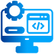 A blue color monitor & in monitor athere is a setting a symbol & coding symbol. coding symbol is greater than symbol .it is icon