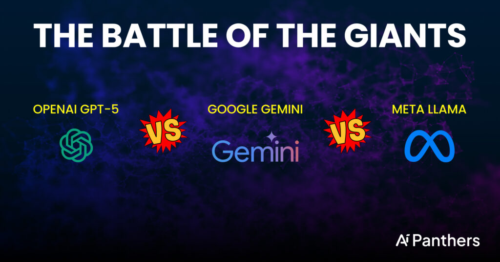 The Battle of the Giants: OpenAI GPT-5 vs Google Gemini vs Meta LLaMA blog thumbnail